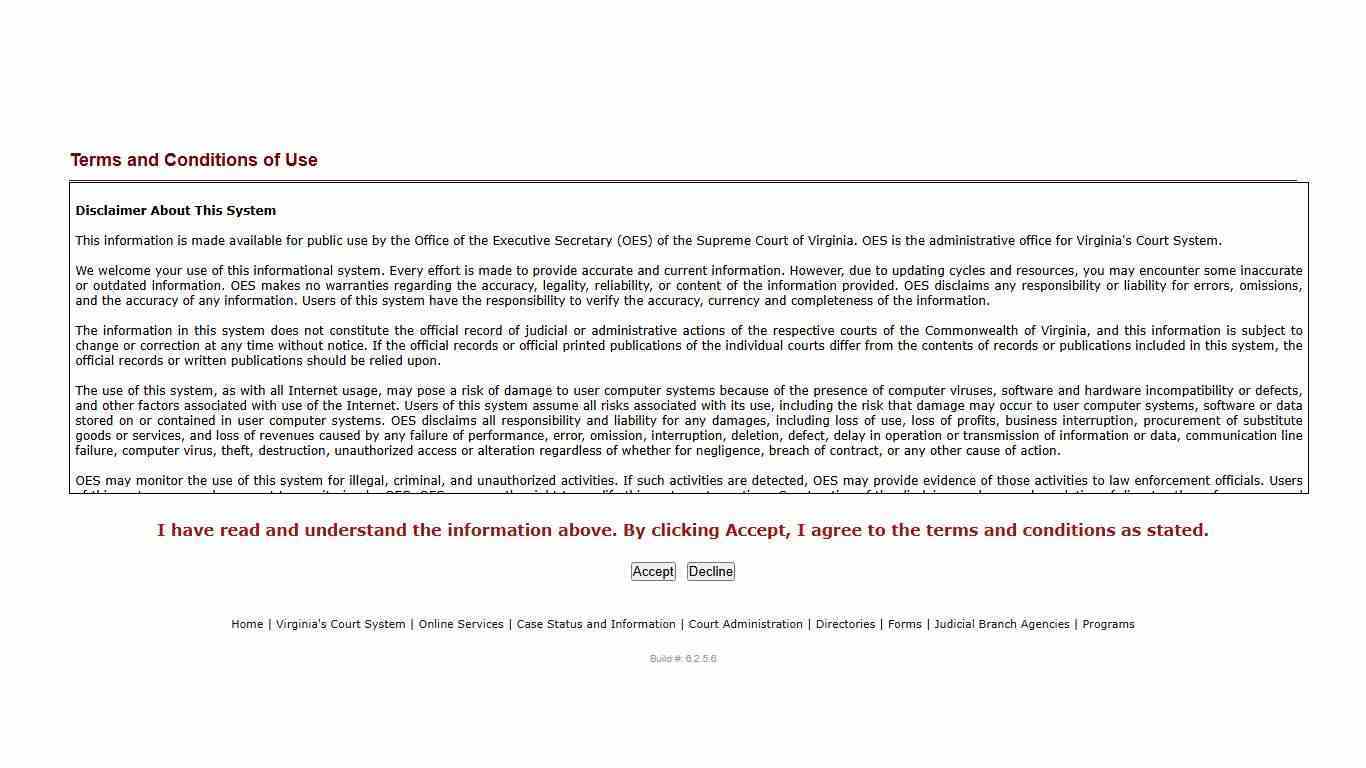 GENERAL DISTRICT COURT ONLINE CASE INFORMATION SYSTEM