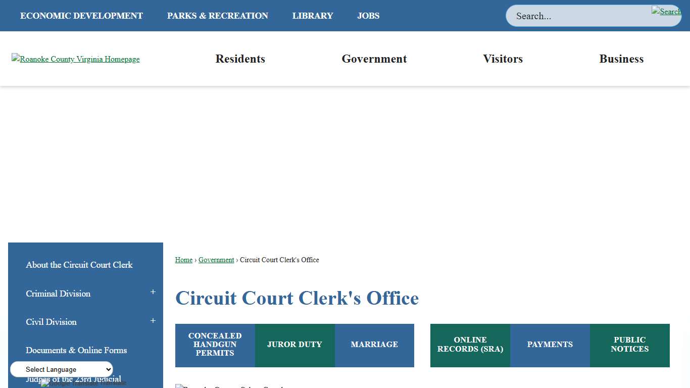 Circuit Court Clerk's Office | Roanoke County, VA - Official Website
